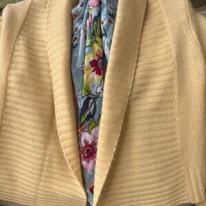 Belford 100% Cashmere Pastel Yellow Cardigan Sweater